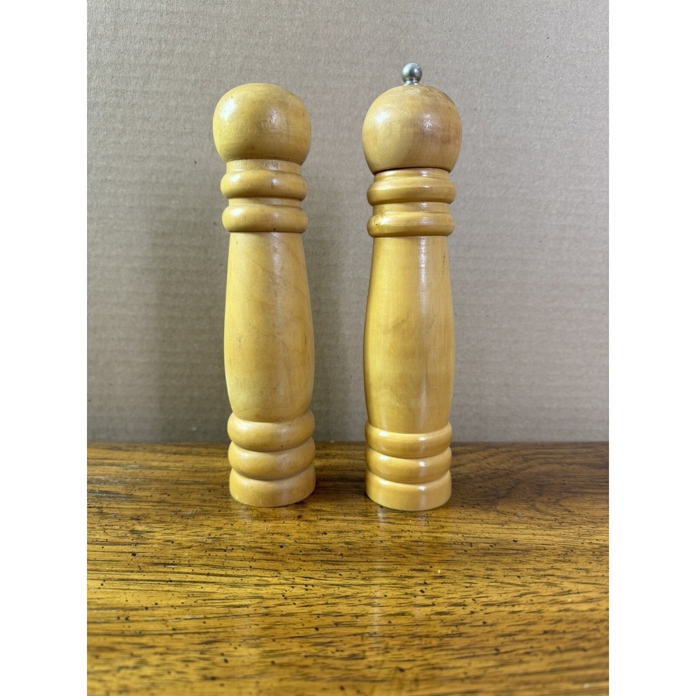 Peppermill Grinder & Salt Shaker Set 6"‎ Tall Wooden